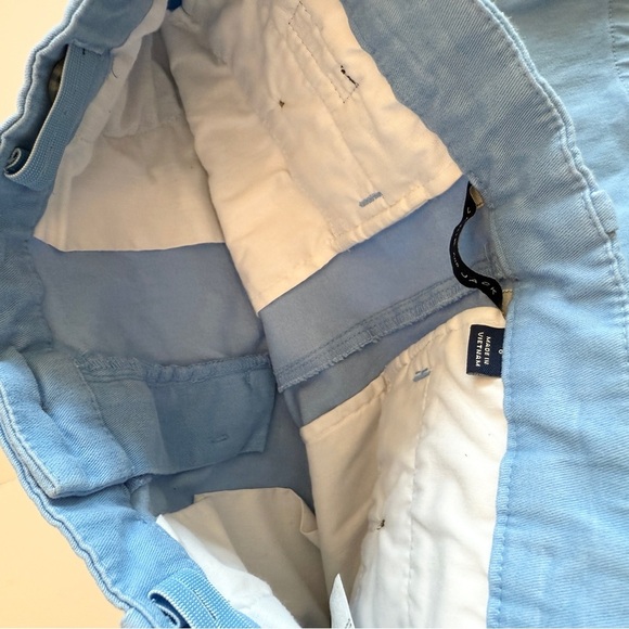 Janie and Jack Boys Light Blue Chino Shorts Size 8 Casual Spring Adjustable - Picture 8 of 9